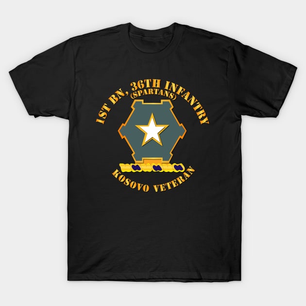 1st Bn 36th Infantry DUI - Spartans - Kosovo Vet T-Shirt by twix123844